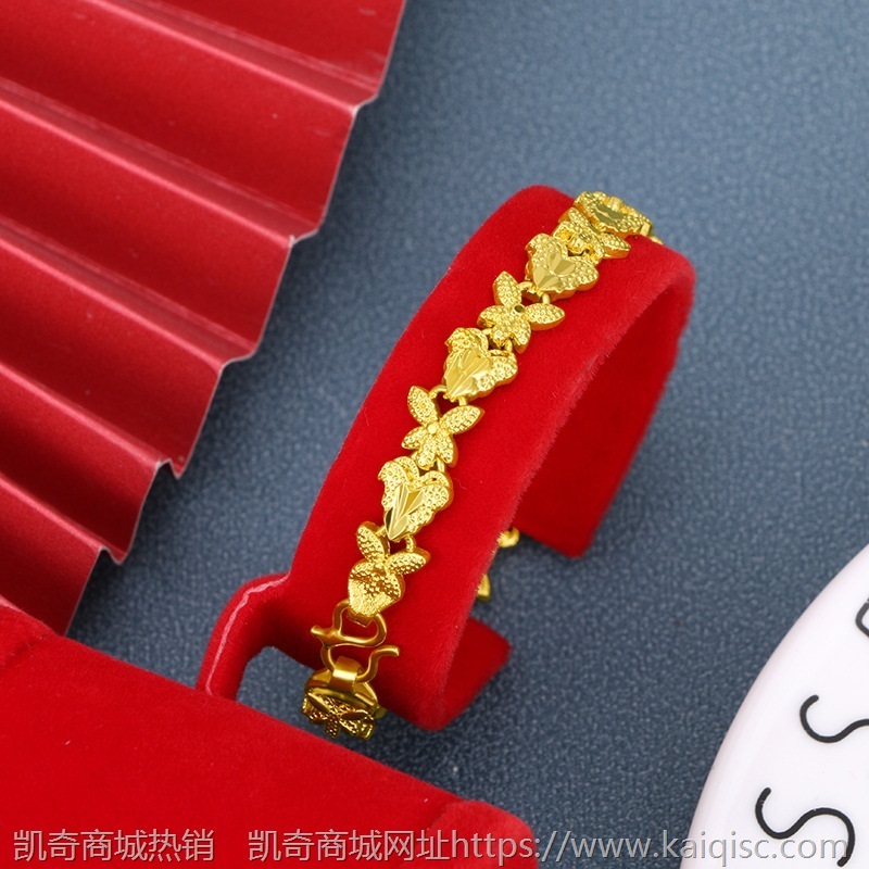 越南沙金手链女3D硬金多款式手饰网红直播爆款送闺蜜手串一件代发