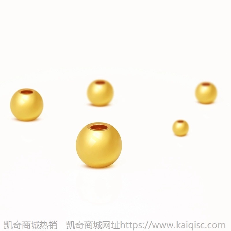 999足金古法黄金珠手链传承足金手镯福字牌小金珠莲蓬转运珠手串